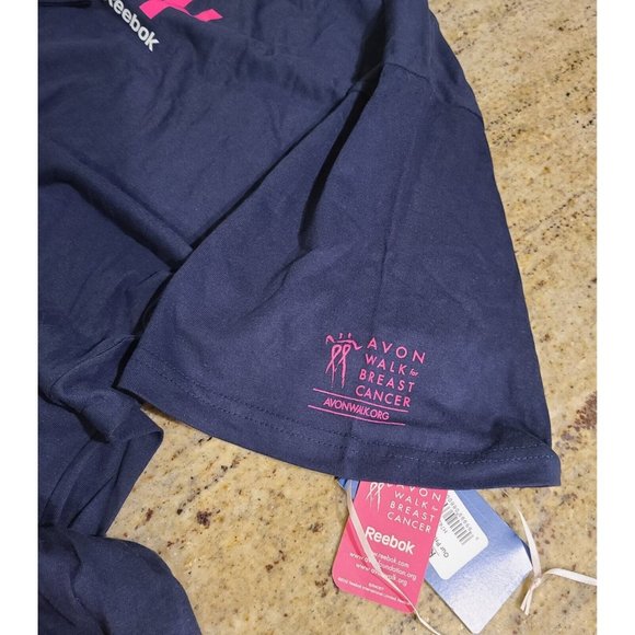 Reebok T-Shirt Adult Size XXL Boobguy Avon Walk for Breast Cancer Blue pink - Picture 9 of 12